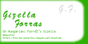 gizella forras business card